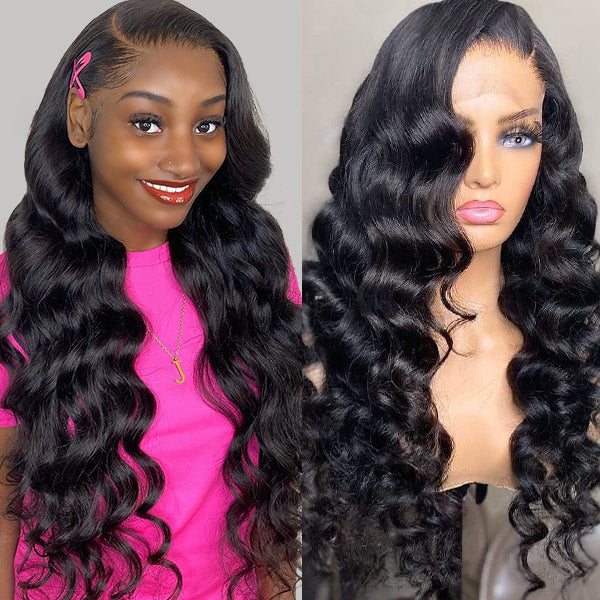 Grawwhair Long Loose Deep Wave 13x6/13x4 Lace Front Deep Parting High Quality Wigs