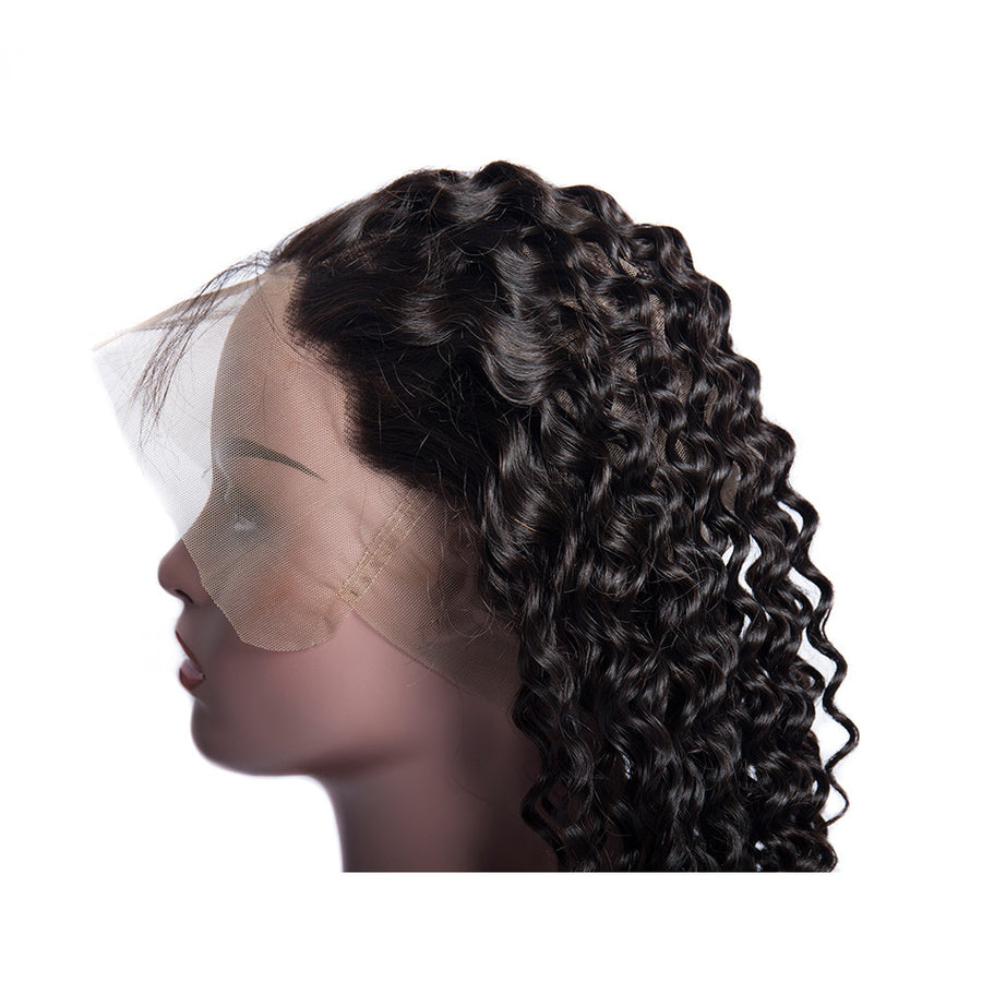Grawwhair 360 Deep Wave Lace Frontal Ear To Ear Brazilian Virgin Hair Single Frontal