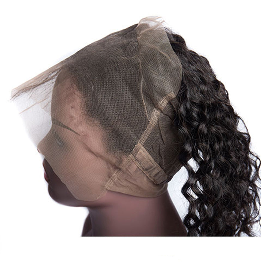 Grawwhair 360 Water Wave Lace Frontal Ear To Ear Brazilian Virgin Hair Single Frontal