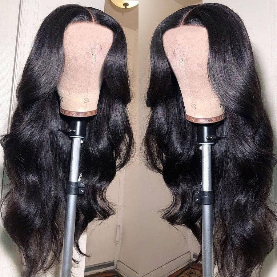 Grawwhair Body Wave 13x4 Transparent Lace Front Wig Real Human Hair