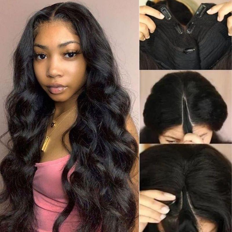 Grawwhair Body Wave V Part Wig No Leave Out Upgraded V Part Lace Wig