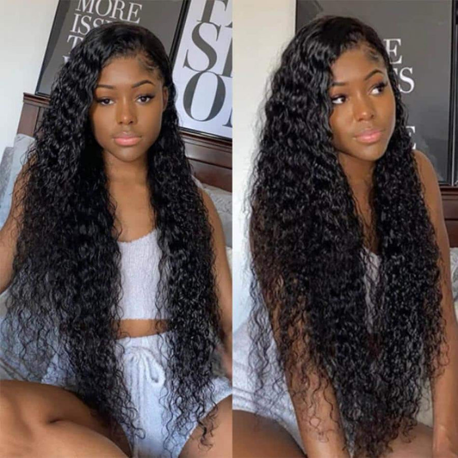 Grawwhair Deep Curly 13x4/13x6 Transparent Lace Front Wig real human hair