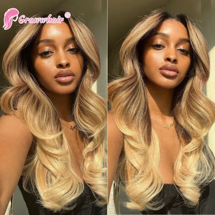 Grawwhair colorful lace wig 13x4 brown Body Wave Wig