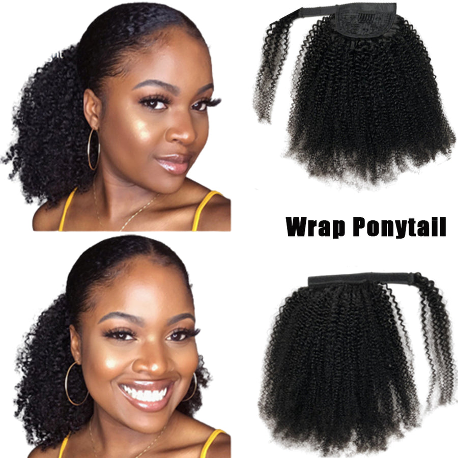 Grawwhair Kinky Curly Drawstring Ponytail 3c/4a 100% Virgin Hair Ponytail
