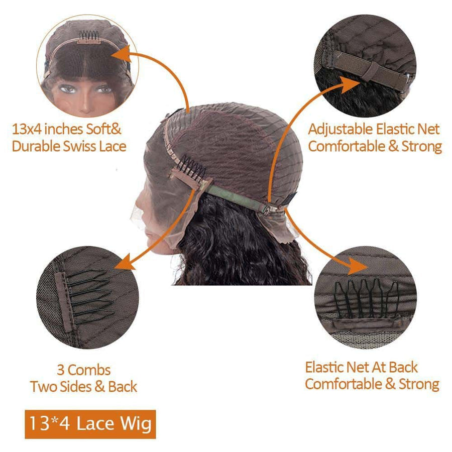 Grawwhair Loose Deep Wave 13x4 Transparent Lace Front Wig