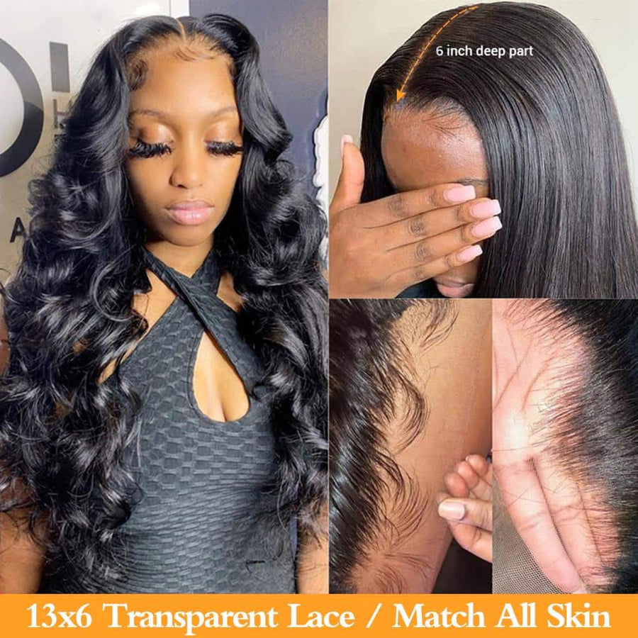 Grawwhair Loose Wave 13x6 Transparent Lace Front Wig