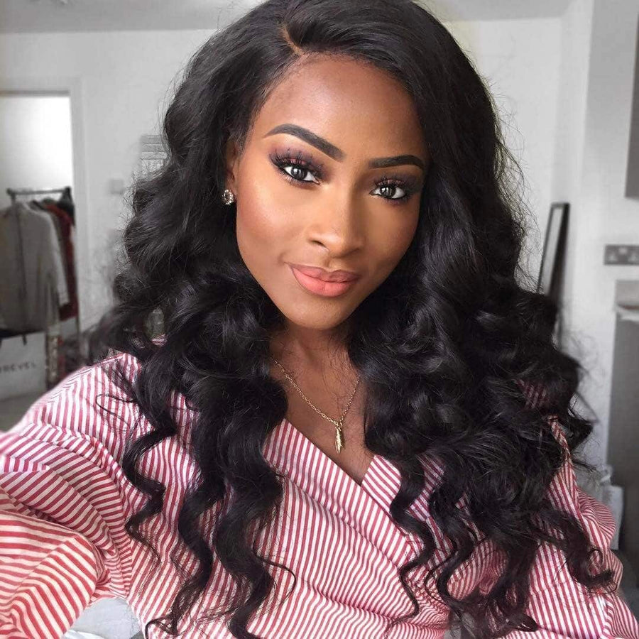 Grawwhair Loose Wave 360 Transparent Lace Front Wig Human Hair