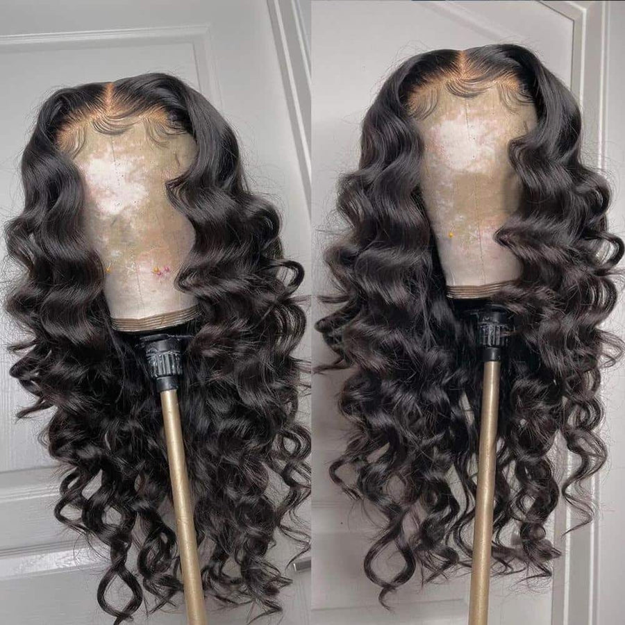 Grawwhair Loose Wave 360 Transparent Lace Front Wig Human Hair