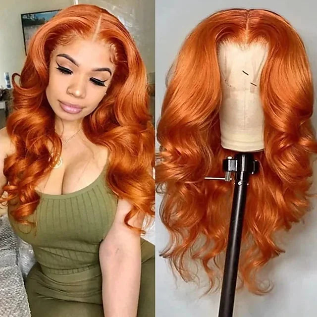 Grawwhair Orange GingerBody Wave 13x4/13x6 Lace Frontal Human Hair Wig