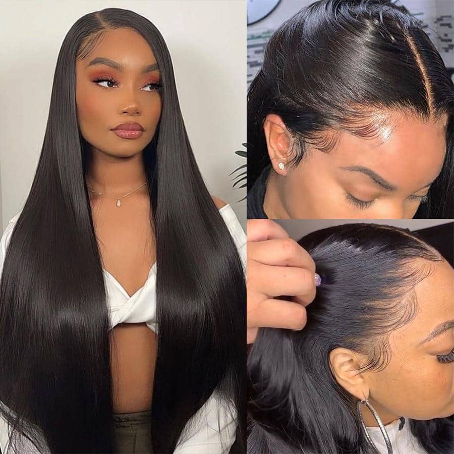 Grawwhair Silky Straight 13x4-13x6 Transparent Lace Front Wig Human Virgin Hair