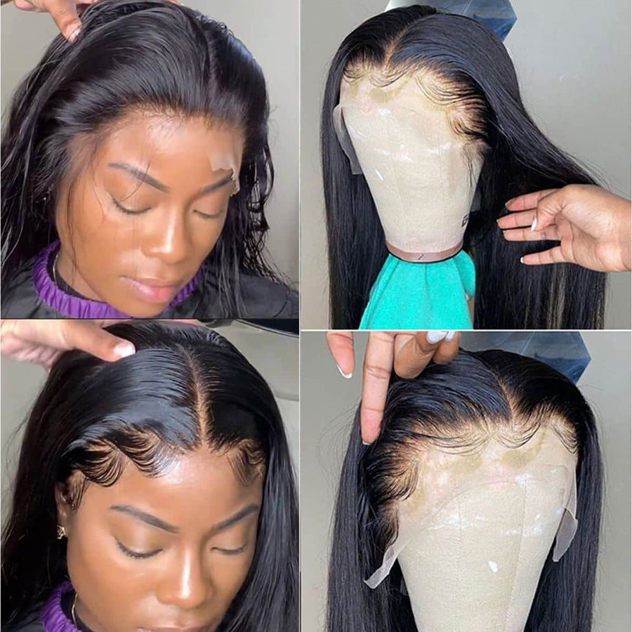 Grawwhair Silky Straight 13x6 Transparent Lace Front Wig Virgin Human Hair
