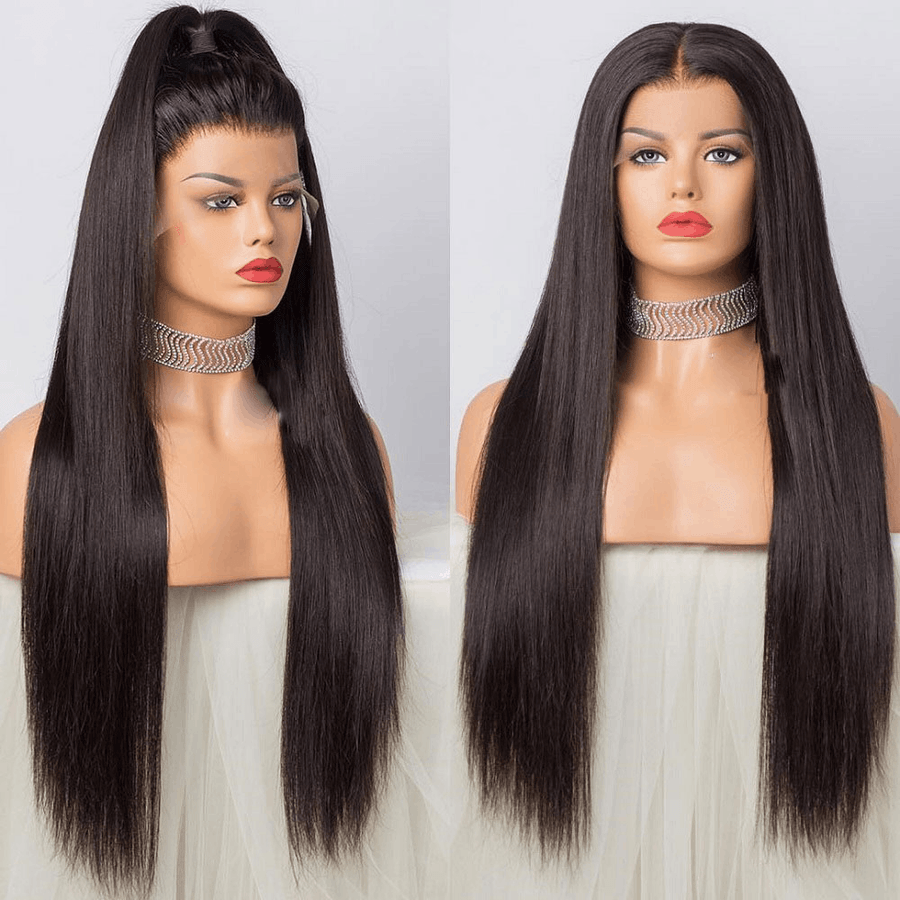 Grawwhair Silky Straight Transparent Full Lace Wig 100% Raw Human Virgin Hair