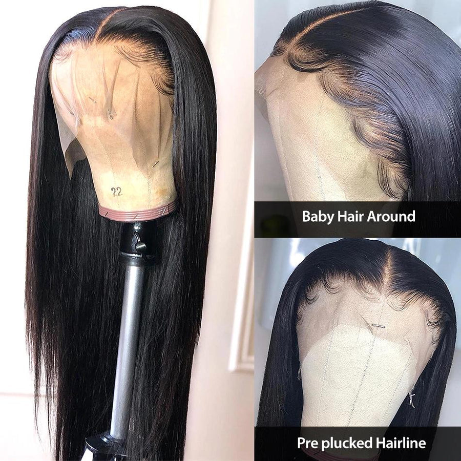 Grawwhair Straight 13x4 Transparent Lace Front Wig