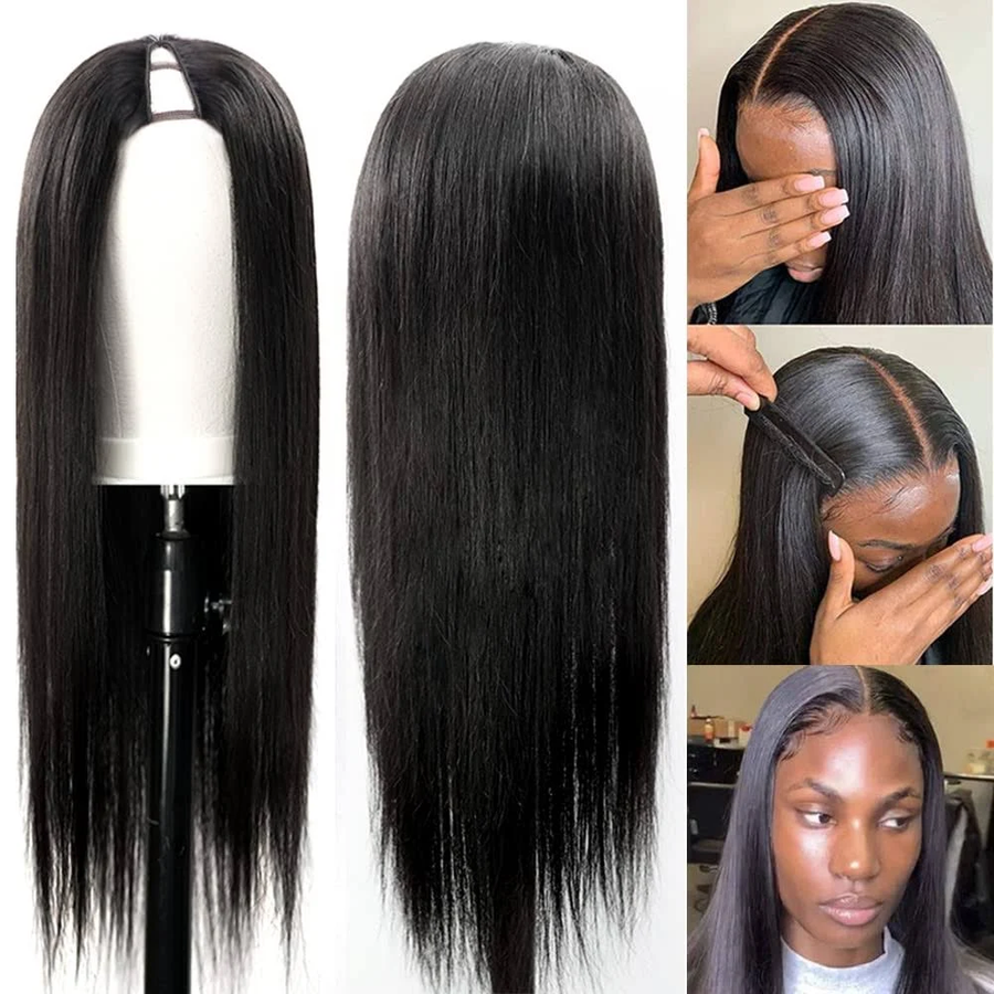 Grawwhair Straight V Part Wig No Leave Out Upgraded U Part Wig Human Hair Wigs