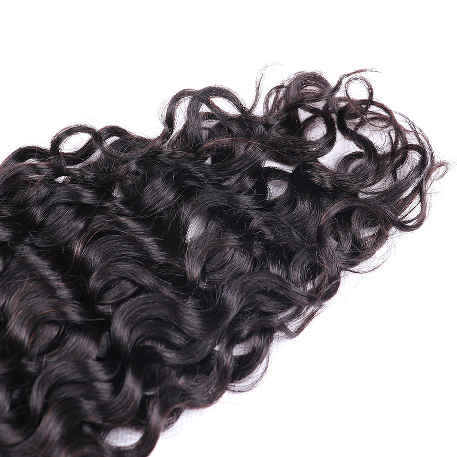 Grawwhair Water Wave 4x4/5x5/6x6 Lace Closure Brazilian Virgin Hair Pre Plucked With Baby Hair