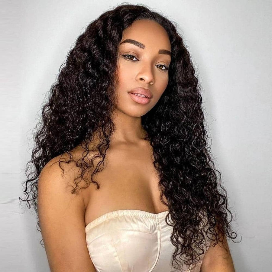 Grawwhair Water Wave 13x4 Transparent  Lace Front Wig Baby Hair Pre-plucked Natural Hairline