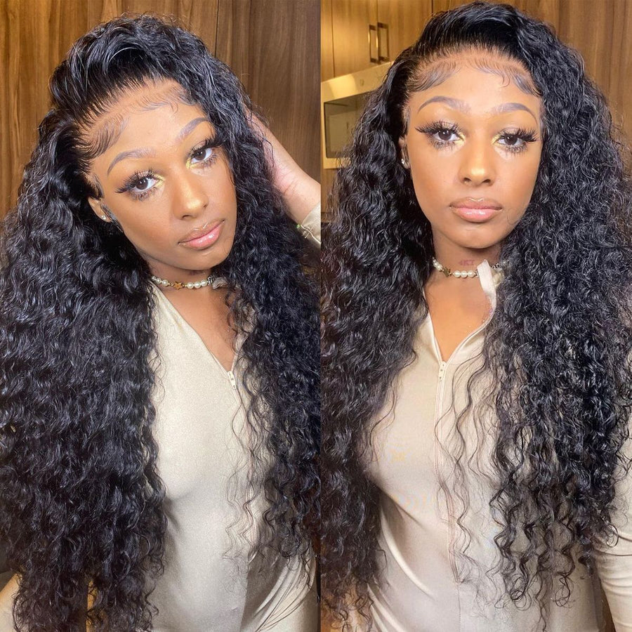 Grawwhair Water Wave 360 Transparent Lace Front Wig 100% Virgin Human Hair