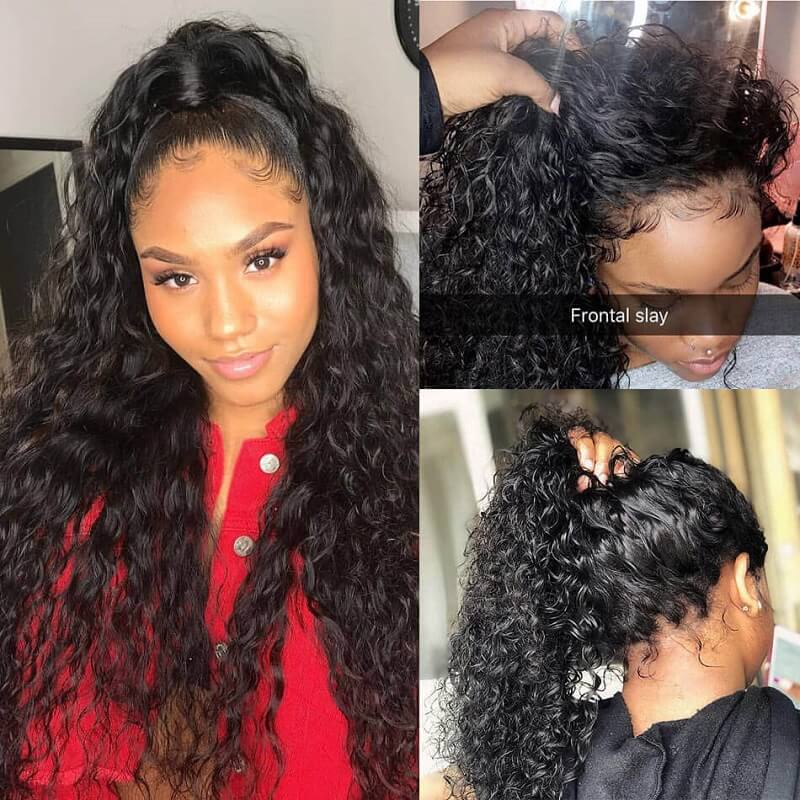 Grawwhair Water Wave 360 Transparent Lace Front Wig 100% Virgin Human Hair