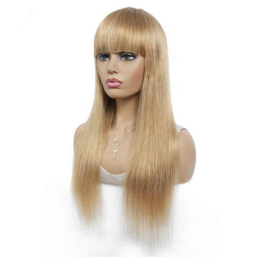 Grawwhair Honey Blonde Straight Hair/Body Wave Laceless Wig Real Hair