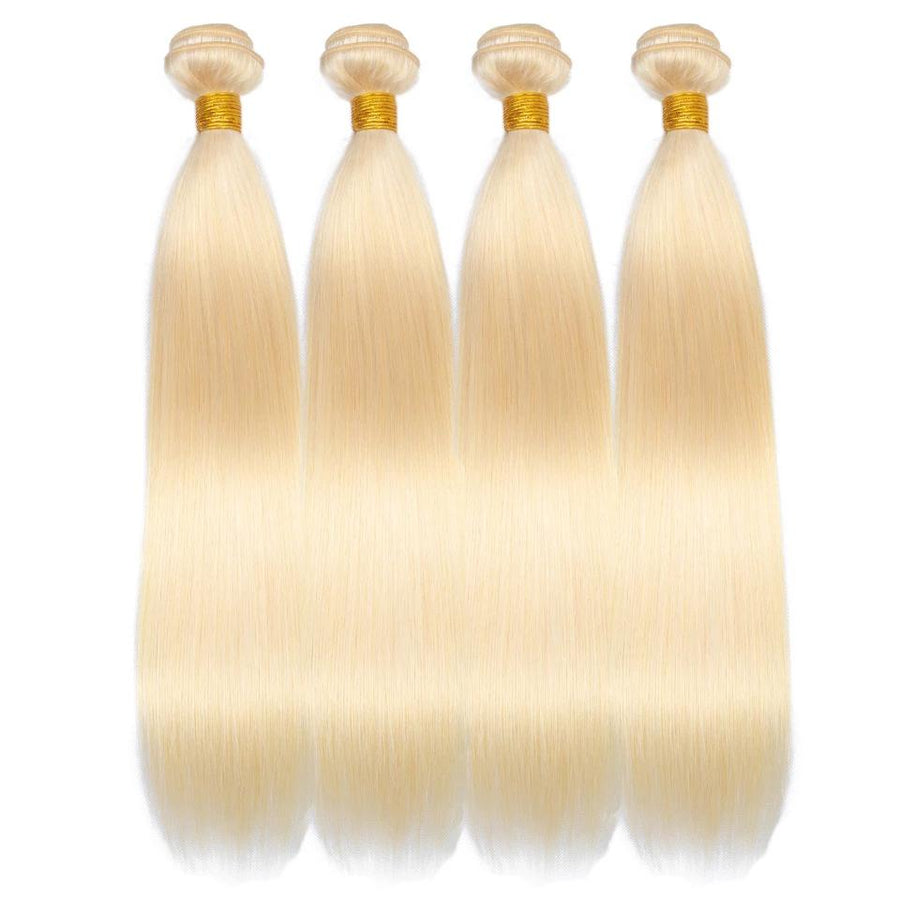 Grawwhair #613 Blonde Bundles Straight 4 Bundles Brazilian Blonde Human Hair Weaves