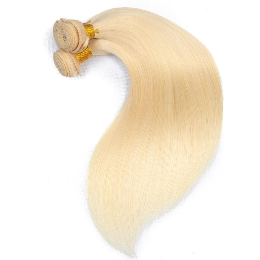 Grawwhair #613 Blonde Bundles Straight 4 Bundles Brazilian Blonde Human Hair Weaves